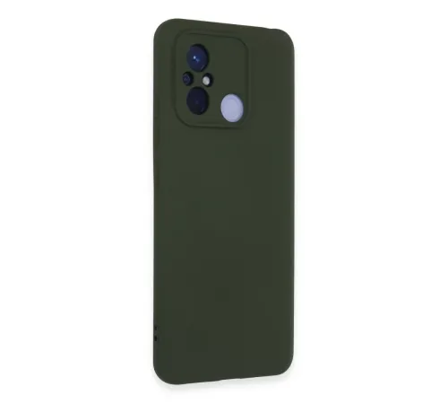 Xiaomi Redmi 12C Kılıf Nano içi Kadife Silikon - Koyu Yeşil