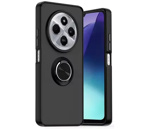 Xiaomi Redmi 14C Kılıf Montreal Yüzüklü Silikon Kapak - Siyah
