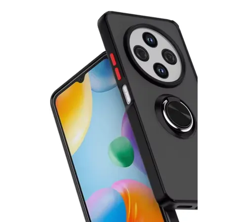 Xiaomi Redmi 14C Kılıf Montreal Yüzüklü Silikon Kapak - Kırmızı