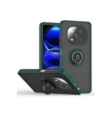 Xiaomi Redmi Note 14 Pro 4G Kılıf Montreal Yüzüklü Silikon Kapak - Yeşil