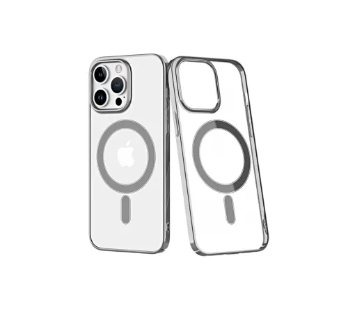 Apple iPhone 14 Pro Max Kılıf Element Magneticsafe Sert Kapak - Gümüş