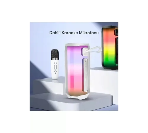 Pluse 5 Mikrofonlu RGB Kablosuz Hoparlör - Siyah