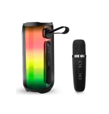 Pluse 5 Mikrofonlu RGB Kablosuz Hoparlör - Siyah