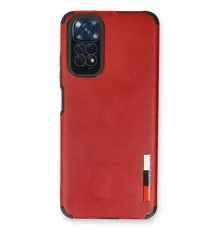 Xiaomi Redmi Note 11 Kılıf Loop Deri Silikon - Kırmızı