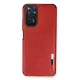 Xiaomi Redmi Note 11 Kılıf Loop Deri Silikon - Kırmızı