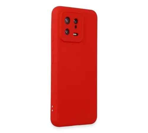 Xiaomi Mi 13 Kılıf Nano içi Kadife Silikon - Kırmızı