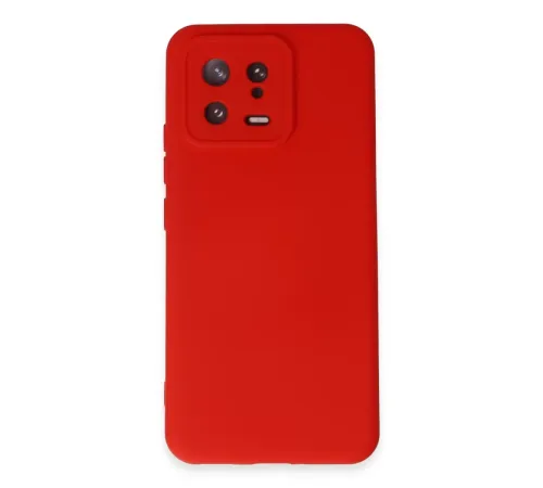 Xiaomi Mi 13 Kılıf Nano içi Kadife Silikon - Kırmızı
