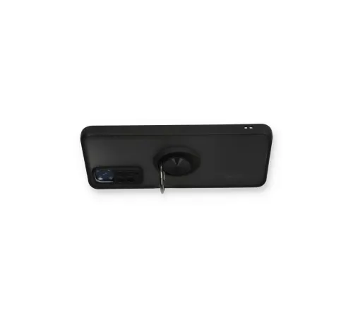Xiaomi Redmi Note 11 Kılıf Montreal Yüzüklü Silikon Kapak - Siyah