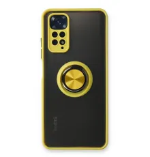 Xiaomi Redmi Note 11 Kılıf Montreal Yüzüklü Silikon Kapak - Sarı