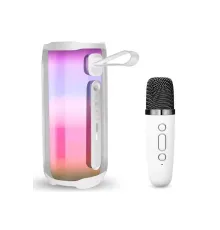 Pluse 5 Mikrofonlu RGB Kablosuz Hoparlör - Beyaz