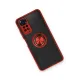 Xiaomi Redmi Note 11 Kılıf Montreal Yüzüklü Silikon Kapak - Kırmızı