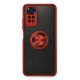Xiaomi Redmi Note 11 Kılıf Montreal Yüzüklü Silikon Kapak - Kırmızı