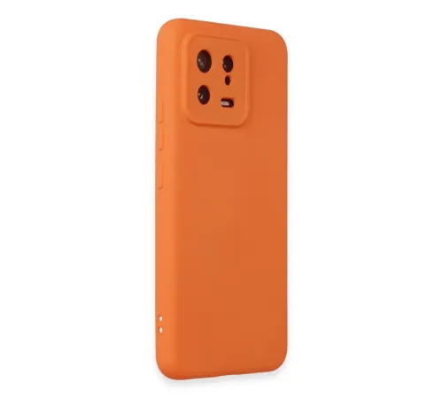 Xiaomi Mi 13 Kılıf Nano içi Kadife Silikon - Turuncu