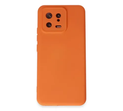 Xiaomi Mi 13 Kılıf Nano içi Kadife Silikon - Turuncu