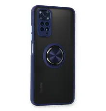 Xiaomi Redmi Note 11 Kılıf Montreal Yüzüklü Silikon Kapak - Lacivert