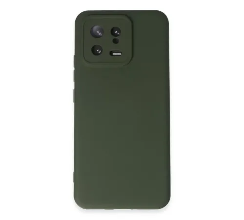 Xiaomi Mi 13 Kılıf Nano içi Kadife Silikon - Koyu Yeşil