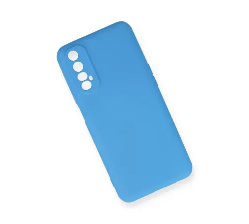 Realme 7 Kılıf Nano içi Kadife Silikon - Mavi
