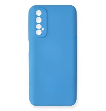 Realme 7 Kılıf Nano içi Kadife Silikon - Mavi