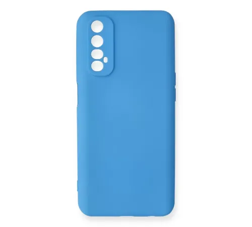 Realme 7 Kılıf Nano içi Kadife Silikon - Mavi