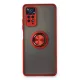 Xiaomi Redmi Note 11 Pro Kılıf Montreal Yüzüklü Silikon Kapak - Kırmızı