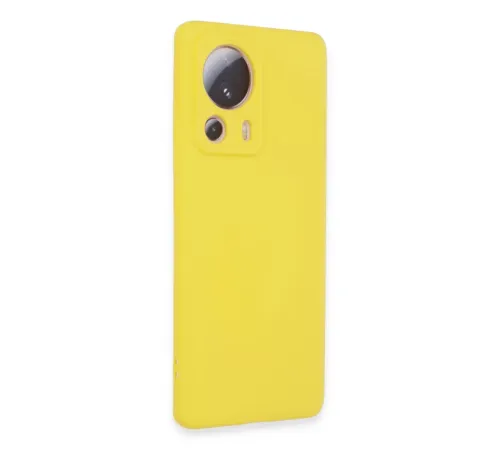 Xiaomi Mi 13 Lite Kılıf Nano içi Kadife Silikon - Sarı
