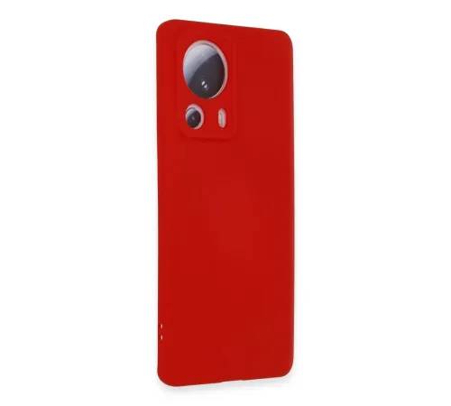 Xiaomi Mi 13 Lite Kılıf Nano içi Kadife Silikon - Kırmızı