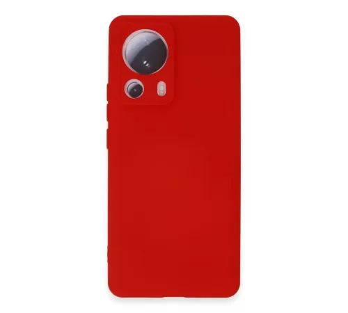 Xiaomi Mi 13 Lite Kılıf Nano içi Kadife Silikon - Kırmızı