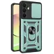 Samsung Galaxy A36 Kılıf Pars Lens Yüzüklü Silikon - Yeşil