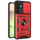 Samsung Galaxy A56 Kılıf Pars Lens Yüzüklü Silikon - Kırmızı