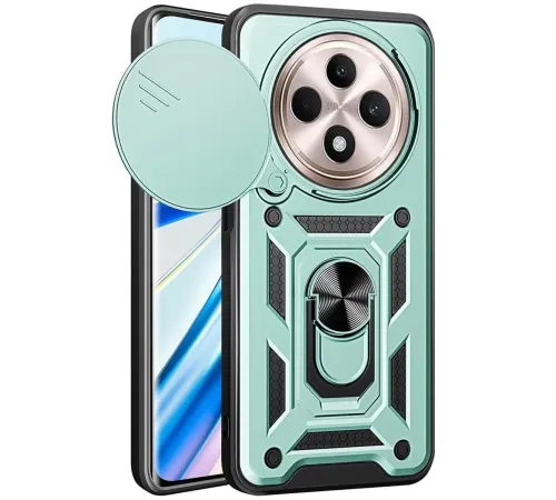 Xiaomi Redmi 14C Kılıf Pars Lens Yüzüklü Silikon - Yeşil