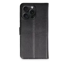 Apple iPhone 15 Pro Max Kılıf Trend S Plus Kapaklı Kılıf - Siyah