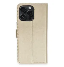 Apple iPhone 15 Pro Max Kılıf Trend S Plus Kapaklı Kılıf - Gold