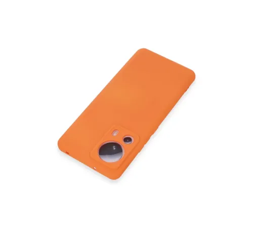 Xiaomi Mi 13 Lite Kılıf Nano içi Kadife Silikon - Turuncu