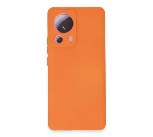Xiaomi Mi 13 Lite Kılıf Nano içi Kadife Silikon - Turuncu