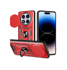 Xiaomi Redmi Note 14 Pro Plus Kılıf Pars Lens Yüzüklü Silikon - Kırmızı