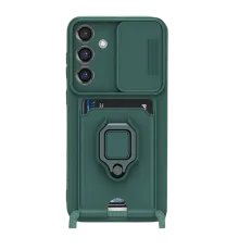 Samsung Galaxy S25 Plus Kılıf Zuma Kartvizitli Yüzüklü Silikon - Yeşil