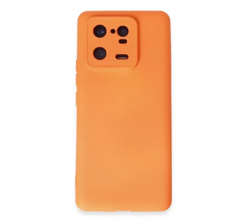 Xiaomi Mi 13 Pro Kılıf Nano içi Kadife Silikon - Turuncu