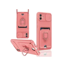 Samsung Galaxy A06 Kılıf Zuma Kartvizitli Yüzüklü Silikon - Pembe