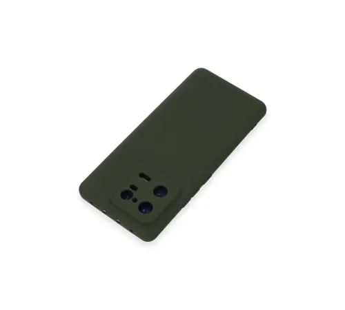 Xiaomi Mi 13 Pro Kılıf Nano içi Kadife Silikon - Koyu Yeşil
