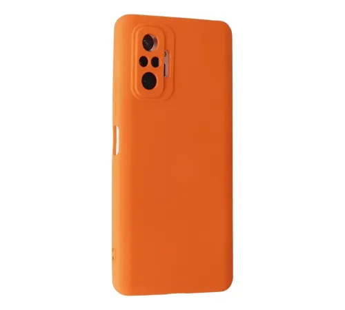 Xiaomi Redmi Note 10 Pro Kılıf Nano içi Kadife Silikon - Turuncu