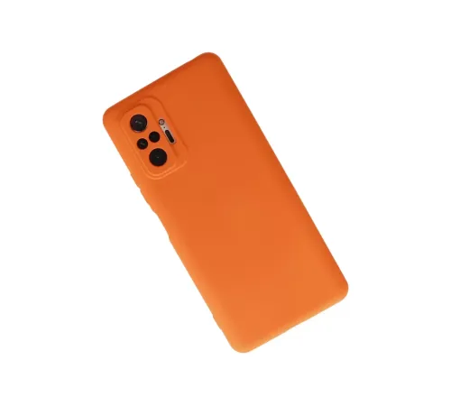 Xiaomi Redmi Note 10 Pro Kılıf Nano içi Kadife Silikon - Turuncu