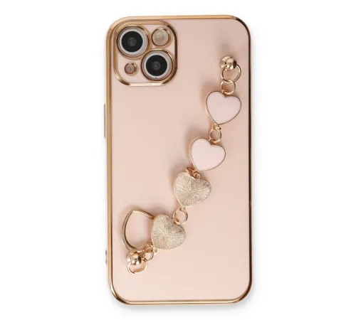 Apple iPhone 14 Plus Kılıf Esila Silikon - Pudra