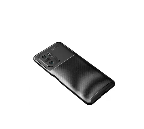 Xiaomi Poco F3 Kılıf Auto Focus Karbon Kapak - Siyah