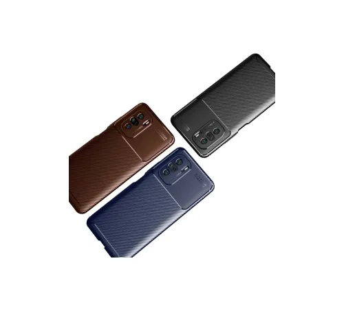 Xiaomi Poco F3 Kılıf Auto Focus Karbon Kapak - Siyah