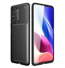 Xiaomi Poco F3 Kılıf Auto Focus Karbon Kapak - Siyah