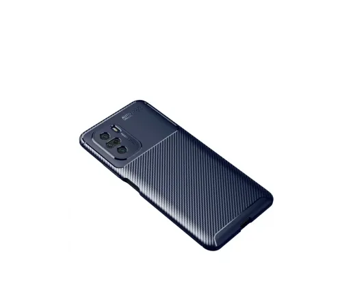 Xiaomi Poco F3 Kılıf Auto Focus Karbon Kapak - Lacivert