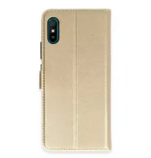 Xiaomi Redmi 9A Kılıf Trend S Plus Kapaklı Kılıf - Gold