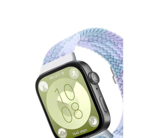 Huawei Fit 4 Star Kordon - Lila-Beyaz