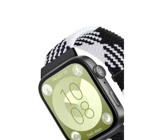 Huawei Fit 4 Star Kordon - Siyah-Beyaz
