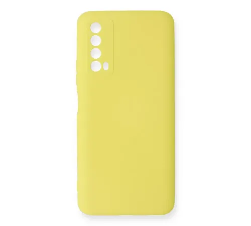 Huawei P Smart 2021 Kılıf Nano içi Kadife Silikon - Sarı